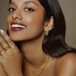 Orelia Jewellery Mini Waterfall Cupchain Earrings - Gold