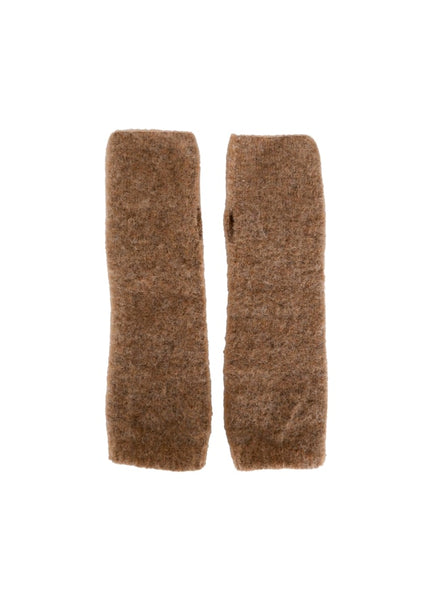 Black Colour BCGinger Alpaca Wrist Warmers - Nougat