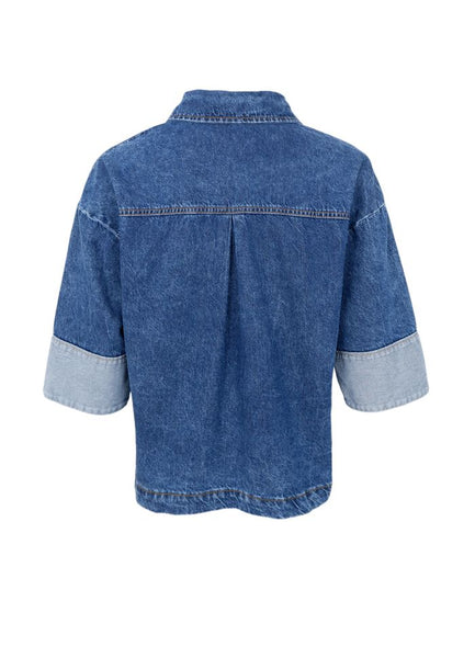 Black Colour BCIzzy Denim Jacket - Mid Blue