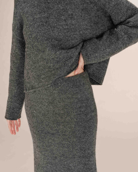 Grace & Mila Toundra Knitted Skirt - Anthracite