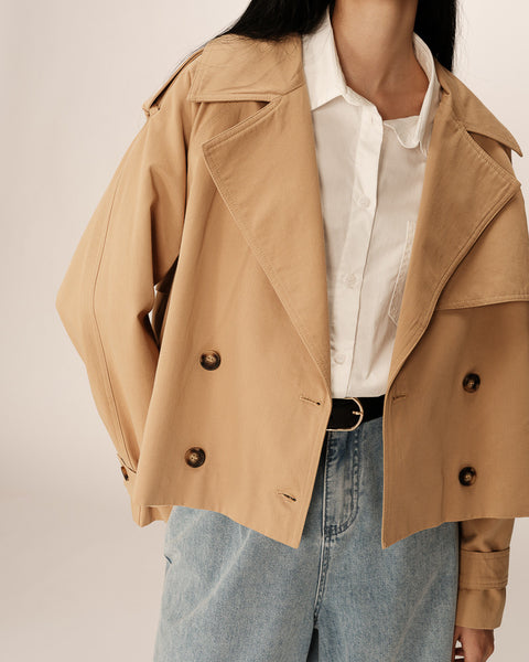 Grace & Mila Printemps Spring Trench Coat - Camel