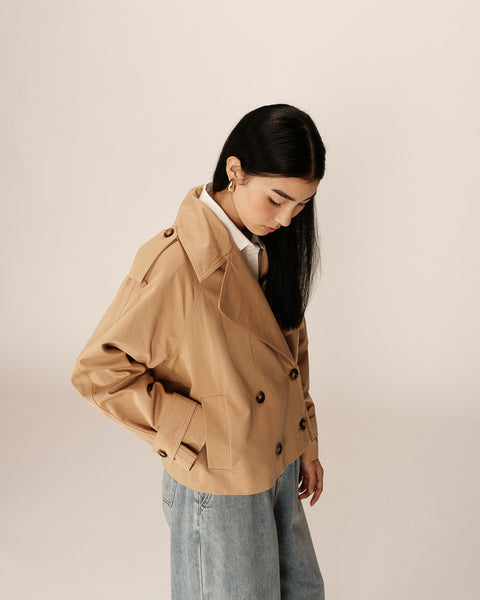 Grace & Mila Printemps Spring Trench Coat - Camel