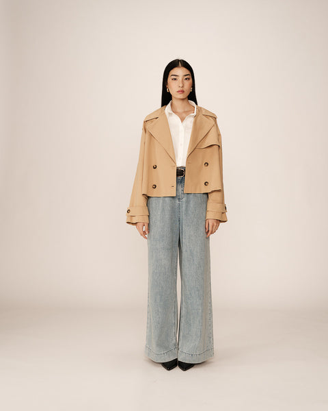 Grace & Mila Printemps Spring Trench Coat - Camel