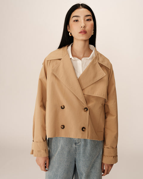 Grace & Mila Printemps Spring Trench Coat - Camel