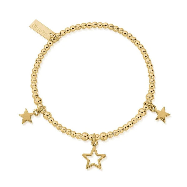 ChloBo Triple Star Bracelet - Gold