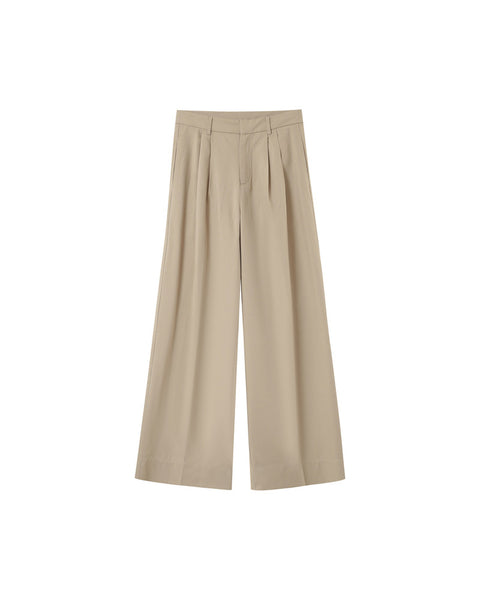 Grace & Mila Peter Wide Leg Trousers -Beige