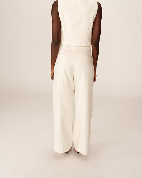Grace & Mila Peter Wide Leg Trousers - Light Ecru