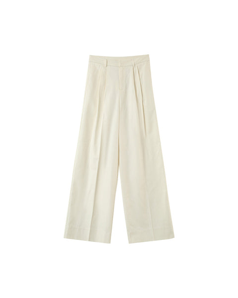 Grace & Mila Peter Wide Leg Trousers - Light Ecru