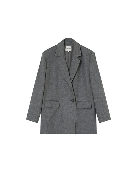 Grace & Mila Wool Oversized Blazer - Grey