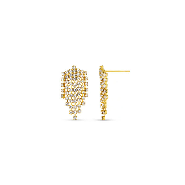 Orelia Jewellery Mini Waterfall Cupchain Earrings - Gold