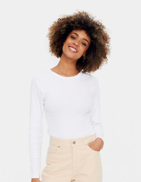 Saint Tropez Aster Long Sleeve Top - Bright White