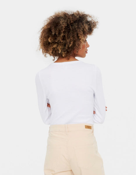 Saint Tropez Aster Long Sleeve Top - Bright White