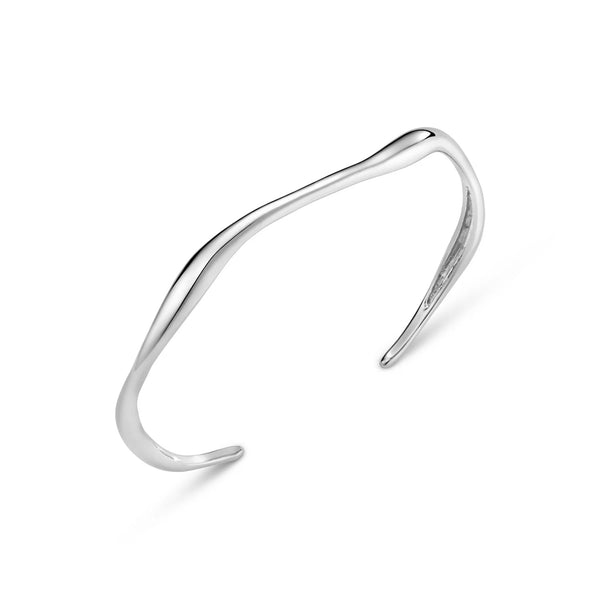 Orelia Jewellery Fine Wave Bangle - Silver