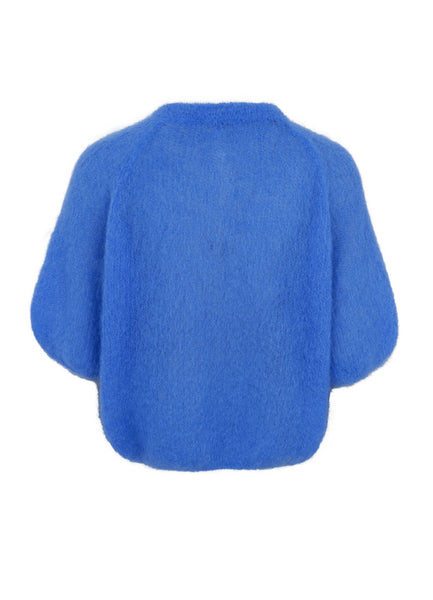 Black Colour BCBjoerk Patent Knitted Cardigan - Blue