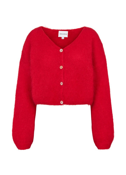 AMERICAN DREAMS Cornelia Crop Cardigan - Lipstick Red