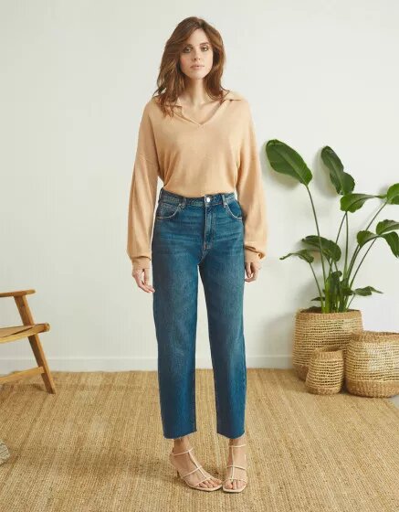 Reiko Niagara Straight Leg Jean - Mid Wash