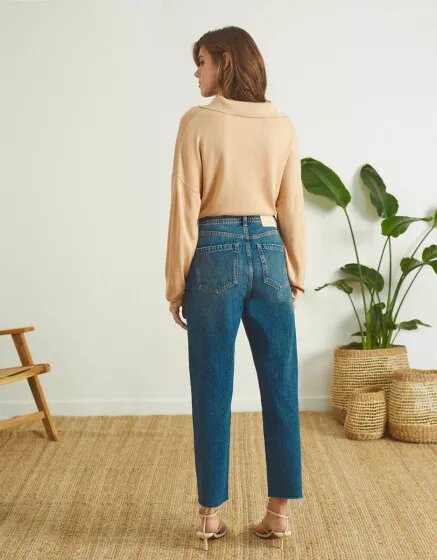 Reiko Niagara Straight Leg Jean - Mid Wash