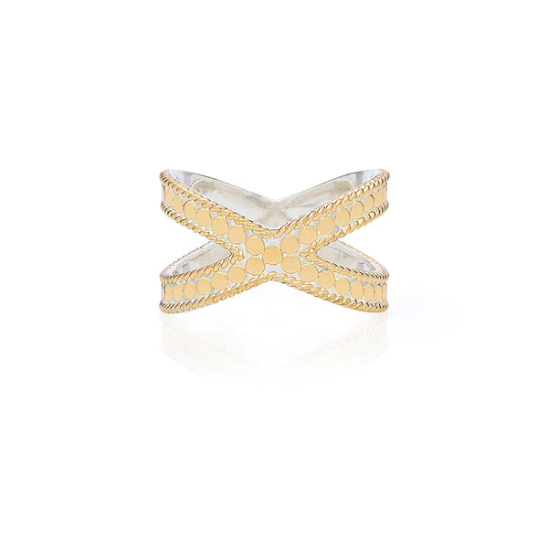 ANNA BECK Classic Cross Ring - Gold