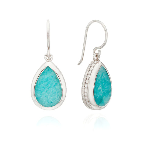 Anna Beck Amazonite Drop Earrings - Silver