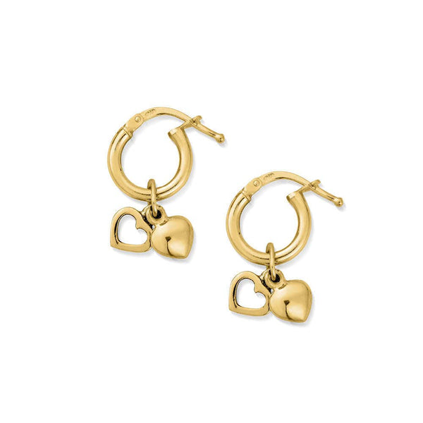 ChloBo Double Heart Small Hoop Earring - Gold