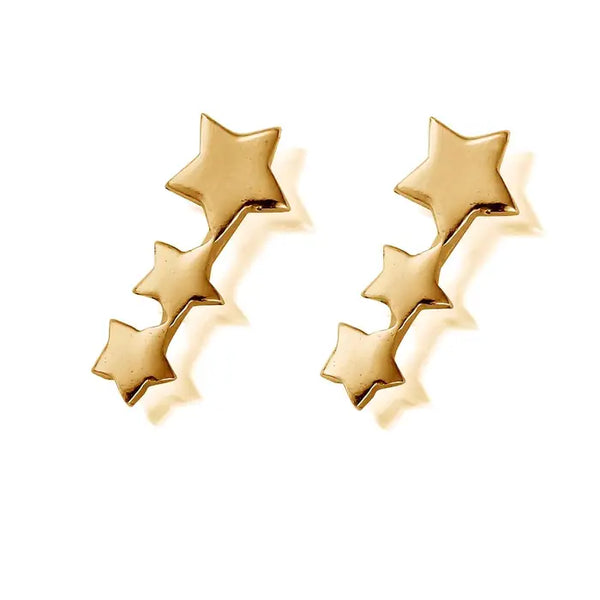 ChloBo Shooting Star Cuff Earrings - Gold
