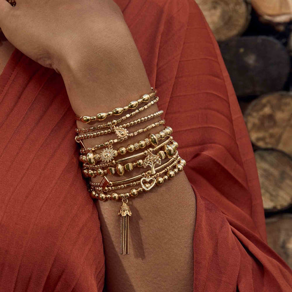 ChloBo Noodle Rice Bracelet - Gold