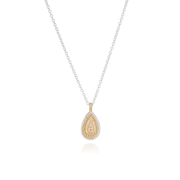 ANNA BECK Classic Small Teardrop Pendant Necklace - Gold & Silver