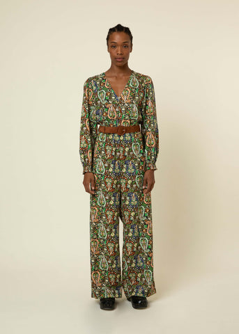 FRNCH Printed Long Sleeve Jumpsuit