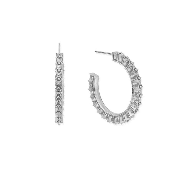 ChloBo Moonbeam Hoop Earrings - Silver