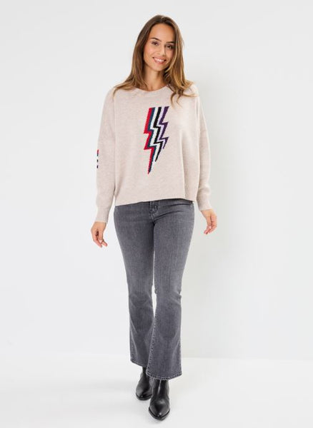 FIVE Paris Lightening Cashmere Blend Sweater - Cream