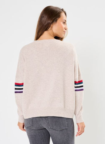 FIVE Paris Lightening Cashmere Blend Sweater - Cream