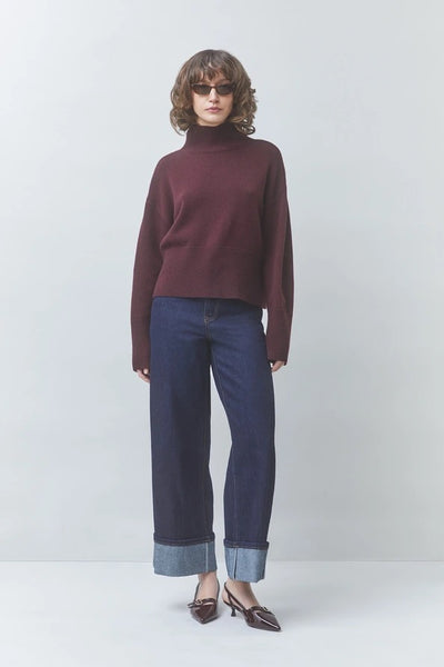 Suncoo Pinto Wool Sweater - Plum