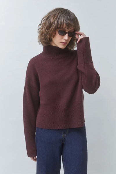 Suncoo Pinto Wool Sweater - Plum