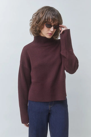 Suncoo Pinto Wool Sweater - Plum