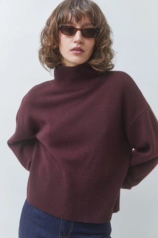 Suncoo Pinto Wool Sweater - Plum