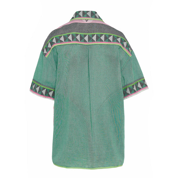 Devotion Twins Zaria Shirt - Green / Pink