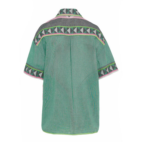 Devotion Twins Zaria Shirt - Green / Pink