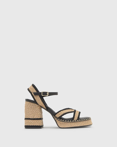 Castaner Vanish Woven Heel - Natural / Black