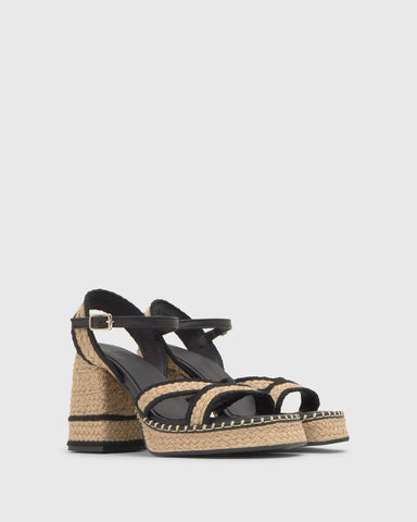 Castaner Vanish Woven Heel - Natural / Black