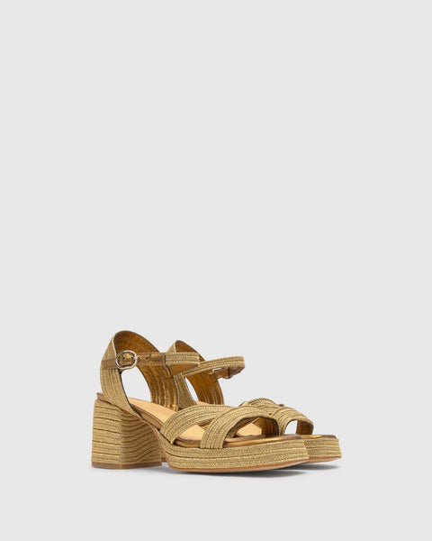 Castaner Vallita Platform Sandal  - Old Gold