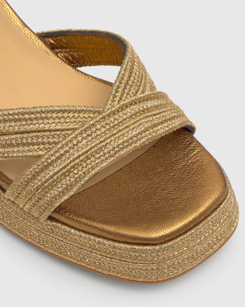 Castaner Vallita Platform Sandal  - Old Gold