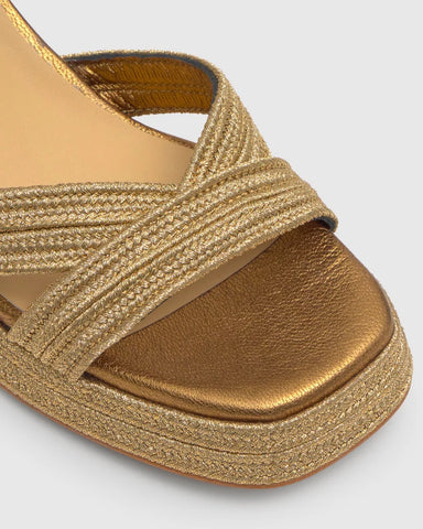 Castaner Vallita Platform Sandal  - Old Gold