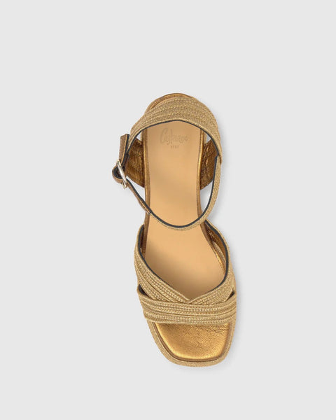 Castaner Vallita Platform Sandal  - Old Gold