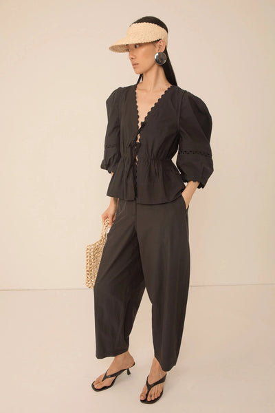 VI.VE.RE Thea Barrel Leg Trouser - Black