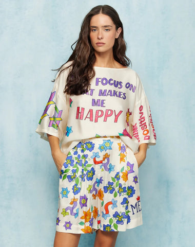 Me369 Ruby Cropped Markers T-Shirt / Blouse