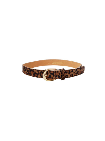 Black Colour BCSmilla Suede Leopard Belt - Taupe Leopard