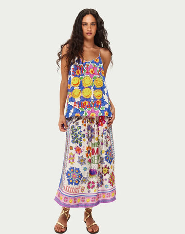 Me369 Vanessa Markers Printed Skirt