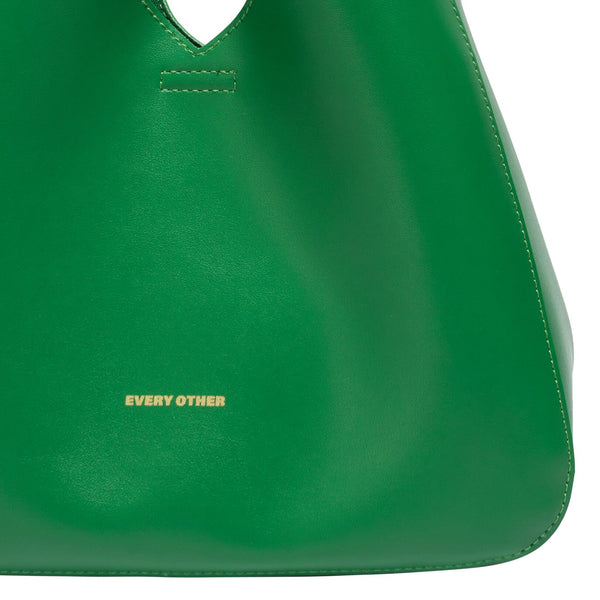 Every Other Large Short & Long Strap Slouch Shoulder Bag - Green