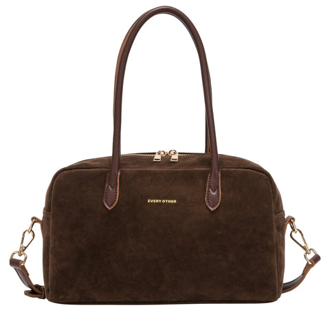 Every Other Suede Effect Bowling Bag - Brown