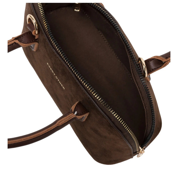 Every Other Mini Suede Effect Bowling Bag - Brown
